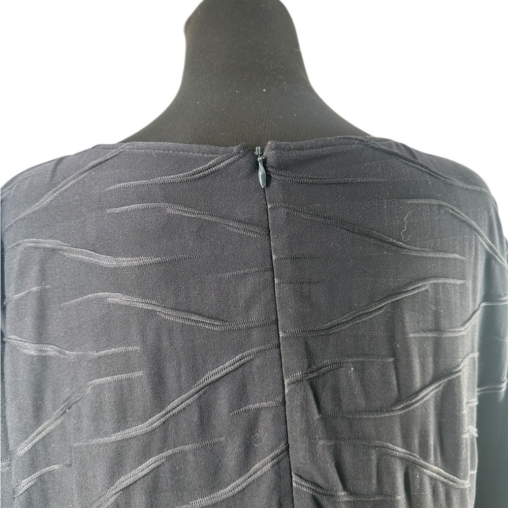Joseph Ribkoff dress knee length Aline abstract dark blue wedding career sz 18 - Picture 12 of 12